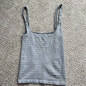 Free people gray ribbed tank top